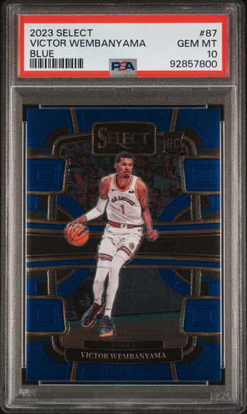 2023 Select VICTOR WEMBANYAMA BLUE Rookie Card RC #87 PSA 10 Gem Mint