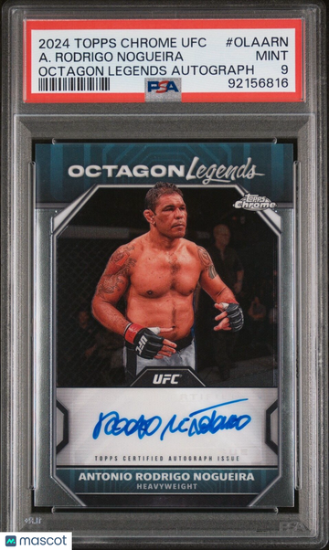 2024 Topps Chrome UFC Antonio Rodrigo Nogueira #OLA-ARN Chrome PSA 9 Topps