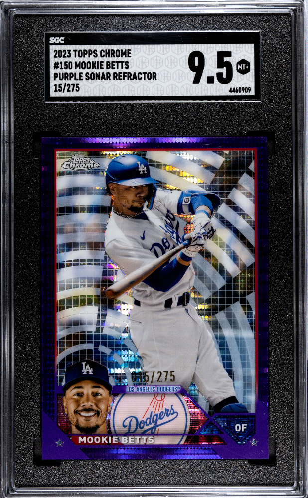 2023 Topps Chrome Mookie Betts #150 Purple Sonar Ref. SGC 9.5
