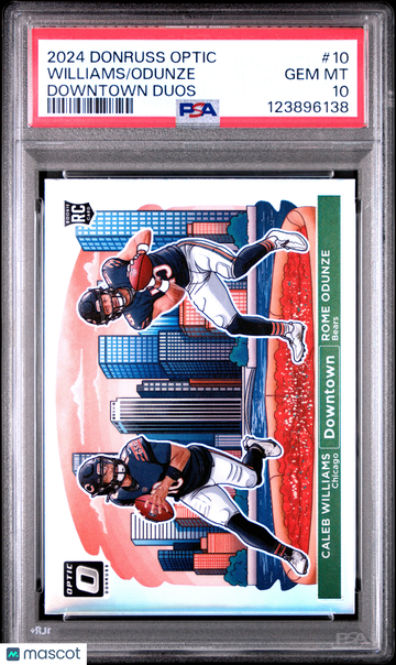 2024 Panini Donruss Optic Downtown Duos Odunze Williams #10 PSA 10