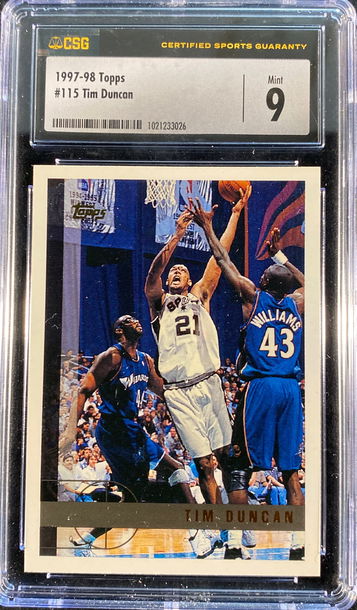 1997 Topps Tim Duncan #115 CSG 9 MINT