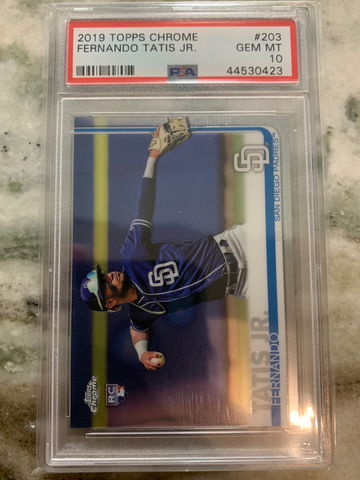 Fernando Tatis Jr Topps Chrome PSA 10