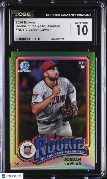 2024 Bowman Jordan Lawlar #ROY-7 Rookie of the Year Favorites CGC 10