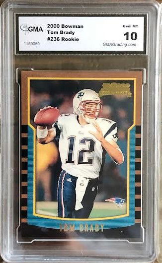 2000 Tom Brady Bowman Rookie GMA 10