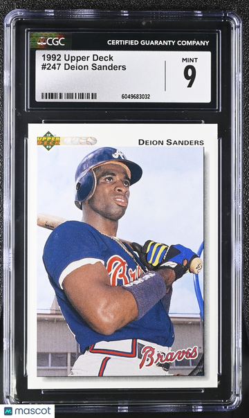 1992 Upper Deck Deion Sanders #247 CGC 9