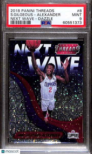 2018 Panini Threads Next Wave S. Gilgeous-Alexander #8 Dazzle PSA 9
