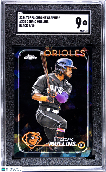 2024 Topps Chrome Sapphire Cedric Mullins #370 Black SGC 9