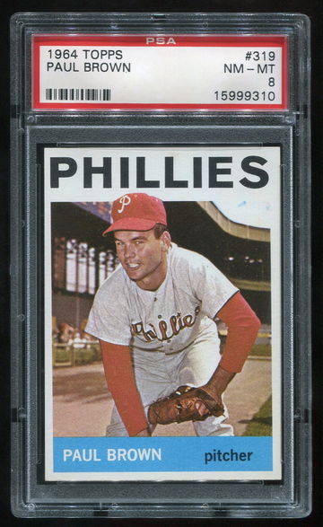 1964 TOPPS #319 PAUL BROWN PSA 8
