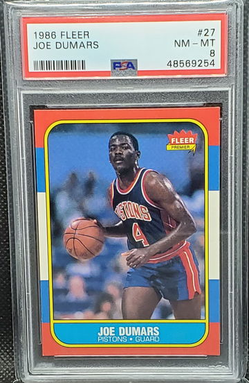 1986 Fleer Joe Dumars PSA 8