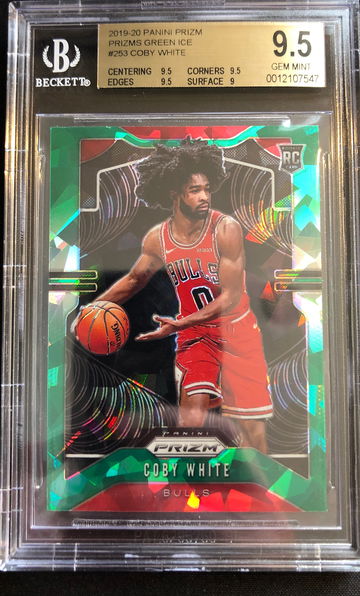 Coby White Prizm Fanatics Green Ice SP