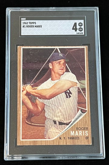 1962 TOPPS ROGER MARIS #1 SGC 4