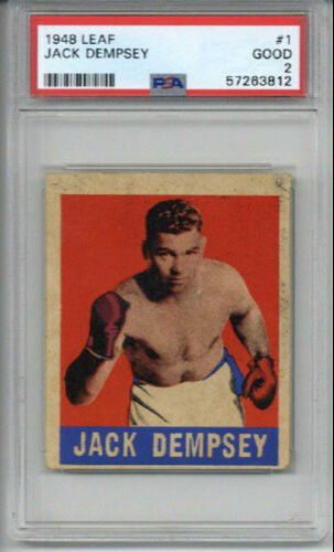 1948 LEAF #1 JACK DEMPSEY PSA 2 LEGENDARY HEAVYWEIGHT BOXING CHAMPION VERY RARE
