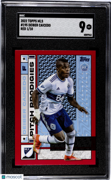 2022 Topps Mls Deiber Caicedo #195 Red SGC 9