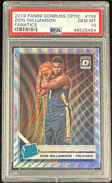 2019 Panini Donruss Optic Zion Williamson Fanatics Rookie #188 PSA 10