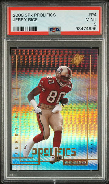 2000 JERRY RICE SPX PROLIFICS #P4 PSA 9 FB.C2.31