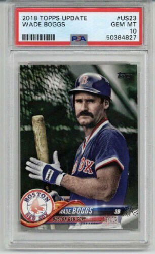 2018 TOPPS UPDATE #US23 WADE BOGGS BOSTON RED SOX PSA 10 SP LOW POP RARE
