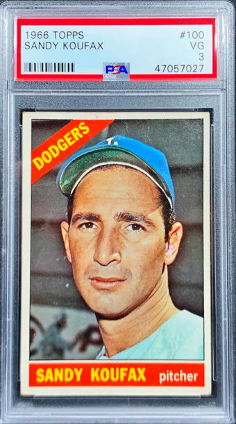 1966 Topps Sandy Koufax #100 PSA 3