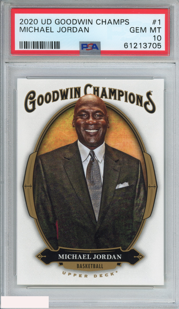 2020 UPPER DECK GOODWIN CHAMPIONS MICHAEL JORDAN #1 BULLS HOF PSA 10 GEM MT