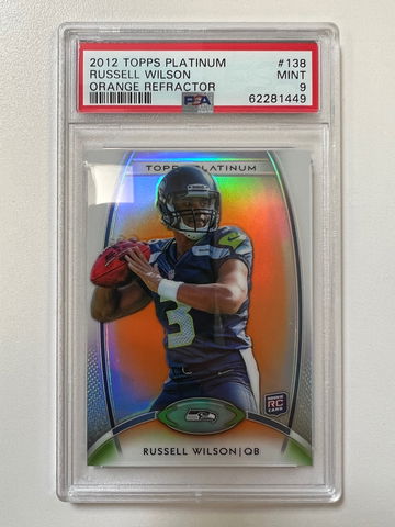 2012 Topps Platinum - Russell Wilson - Rookie Orange Refractor PSA 9 Mint