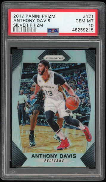 2017 Prizm #121 Anthony Davis Silver Prizm PSA 10