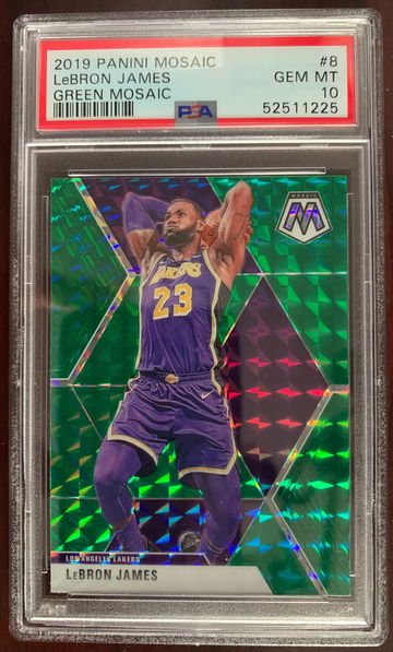 2019 Panini Mosaic LeBron James - Green Mosaic PSA 10