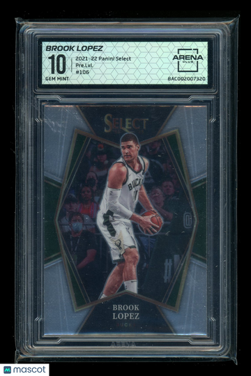 2022 2021-22 Panini Select Brook Lopez #106 Premier Level Arena Club 10