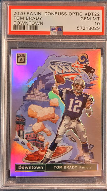 2020 Panini Donruss Optic Downtown Tom Brady PSA 10