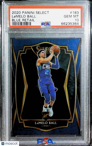 LaMelo Ball 2020 Select Blue Retail #183 RC Rookie PSA 10