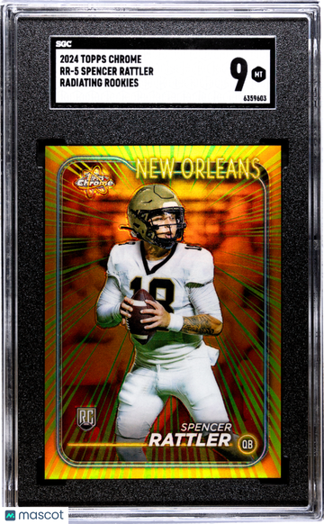 2024 Topps Chrome Spencer Rattler #RR-5 Radiating Rookies SGC 9