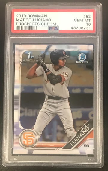 2019 Bowman Chrome Marco Luciano PSA 10 Giants