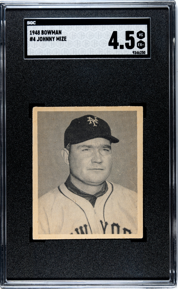 1948 Bowman #4 Johnny Mize SGC 4.5