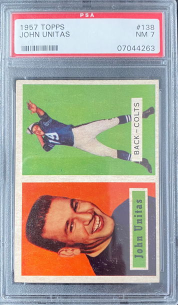 1957 Topps #138 John Unitas PSA 7 RC 