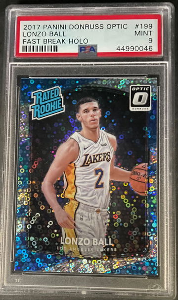 2017 Lonzo Ball Donruss Optic Fast Break Holo PSA 9 Mint