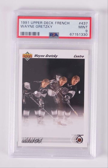 Wayne Gretzky PSA 9 FRENCH 1991 Upper Deck #437