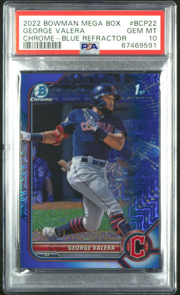PSA 10 2022 Bowman Mega Box George Valera Blue Mojo