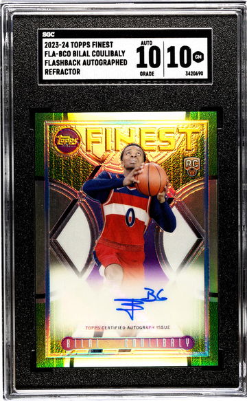 2023-24 Topps Finest #FLA-BCO Bilal Coulibaly Flashback Auto. Refractor SGC 10