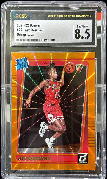 2021 Panini Donruss Ayo Dosunmu Orange Laser RC