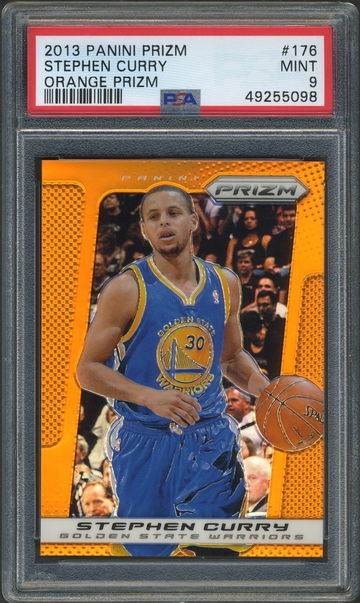 2013-14 Panini Prizm Stephen Curry #176 Orange Prizm /60 PSA 9 POP 2