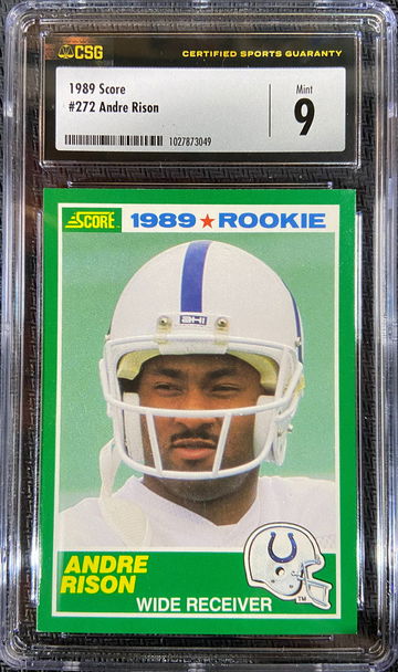 1989 Score ROOKIE Andre Rison CSG 9 MINT