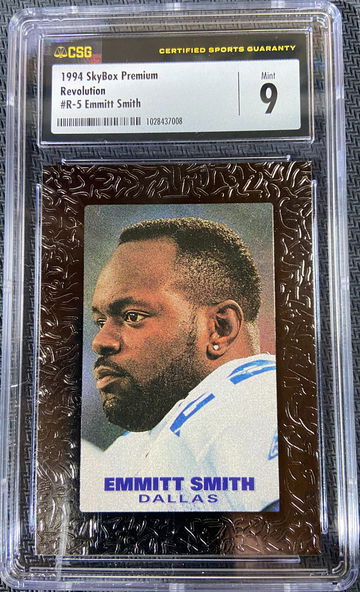 1994 Skybox Premium Revolution Emmitt Smith CSG 9 MINT HOFer! 