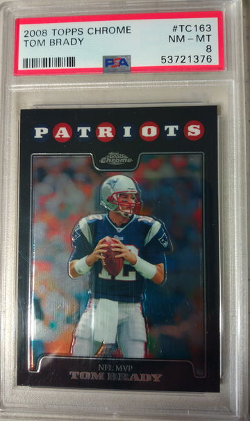 2008 Topps Chrome Tom Brady PSA 8