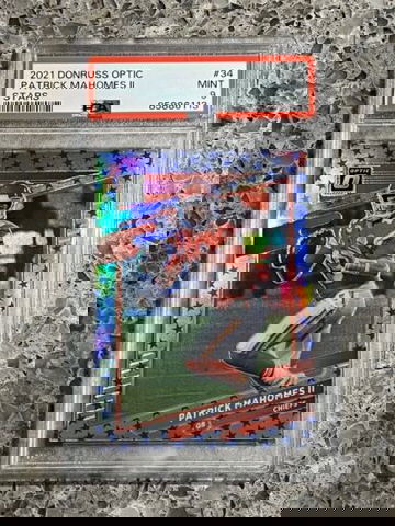Patrick Mahomes II 2021 Donruss Optic Stars Prizm Case Hit #34 PSA 9 MINT