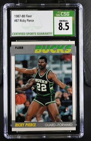 1987 Fleer Ricky Pierce CSG 8.5 NM/Mint+