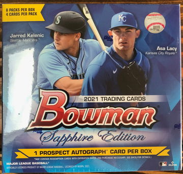 2021 Bowman Sapphire Edition Baseball Box Factory Sealed MLB Trading Cards