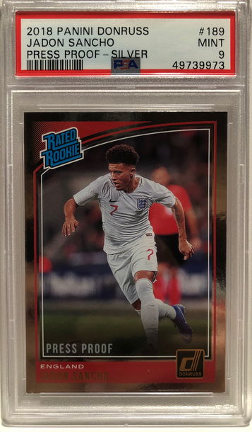2018 donruss jadon sancho press proof silver (from hk)