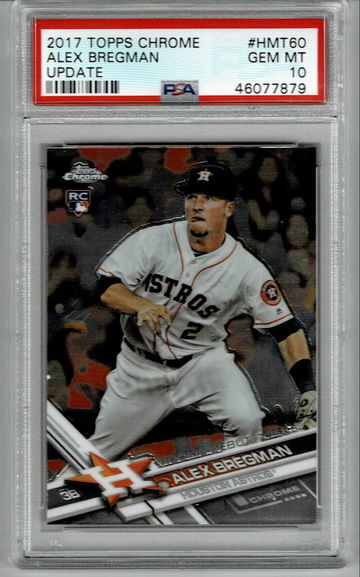 2017 TOPPS CHROME UPDATE ALEX BREGMAN PSA 10 HMT60