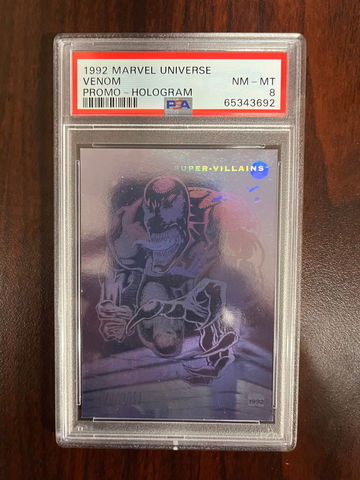 1992 Marvel Universe VEnom PROMO Hologram PSA 8