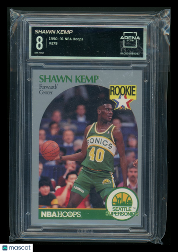 1990-91 NBA Hoops Shawn Kemp #279 Arena Club 8