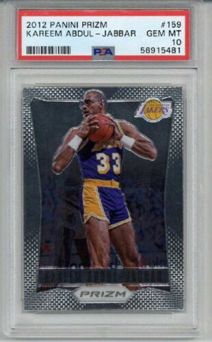 2012 PANINI PRIZM #159 KAREEM ABDUL JABBAR LOS ANGELES LAKERS PSA 10 LOW POP