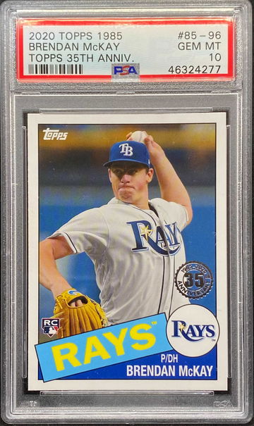 2020 Topps Brendan McKay 1985 35th Anniversary #85-96 RC PSA 10